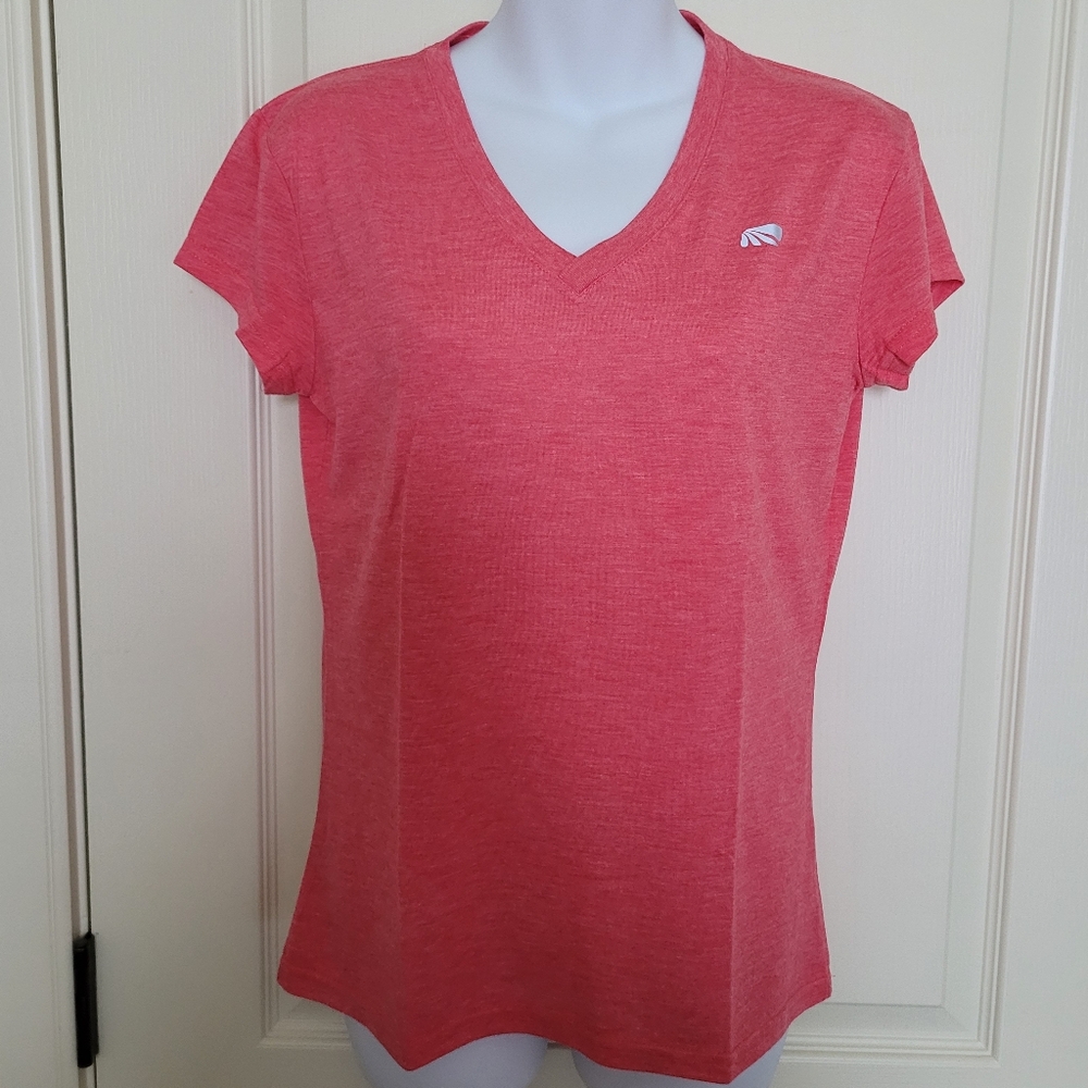 💰 (3 For $15) Marika Tek Pink/Red Dry Wik Performance Athletic Top, Sz M, GUC